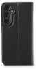 A black flip case for a smartphone, showing the camera cutout. Produktbild-Vorschau