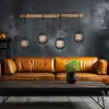Hängeleuchte, Metall schwarz, Holz, 4 Flammig, H 140 cm Produktbild-Vorschau 5