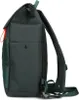 Side view of a dark green backpack against a white background. Produktbild-Vorschau