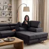MUFFO Ecksofa WILD L Rechts mit Schlaffunktion 127x195 Produktbild-Vorschau 3