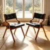 Set van 2 opklapbare eetkamerstoelen bekleed met kunstleer, Productafbeelding-voorbeeld 2