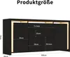 Credenza Fortuna Lai nera lucida con LED, mobile TV, Anteprima dell’immagine prodotto 3