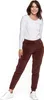 Bequeme Damen-Velours-Trainingsanzughose Mit Hohem Bund Und Produktbild-Vorschau 7