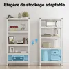Wiltec Étagère Charges lourdes Acier galvanisé 154x75x30cm Voir les images du produit 7