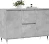 vidaXL Příborník betonový šedý 101,5x35x70 cm materiál na Náhled obrázku produktu 3