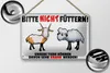 Blechschild Hinweis 18x12cm bitte nicht füttern Tiere krank Produktbild-Vorschau 2
