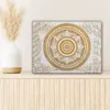 MuchoWow® - Leinwandbilder - Mandala - Blumen - Gold - Weiß Produktbild-Vorschau 6