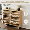 AIORBER Schuhschrank, Rattan, Ausschnittdesign, mit Produktbild-Vorschau 5