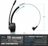 A diagram of a wireless headset with dimensions and product details. Produktbild-Vorschau