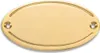 Metallschild »Messingschild, oval - 99 x 50 x 4 mm - Form Produktbild-Vorschau 1