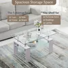 CLIPOP Couchtisch, Glas Wohnzimmertisch, 100x60x45cm Produktbild-Vorschau 10