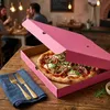 KAPAK Pizzakarton Rosa 32x32x4 cm für Gastronomie Produktbild-Vorschau 8