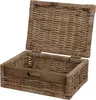 KRINES HOME Korb mit Deckel aus echtem, ungeschältem Rattan Produktbild-Vorschau 2