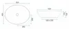 Technical drawings of a sink with dimensions. Produktbild-Vorschau