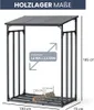 DELUKE® Kaminholzregal Außen mit Dach ELOS - 130x70x185cm | Produktbild-Vorschau 2