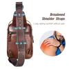 Umhängetasche aus echtem Leder, Schulter-Brusttasche, Produktbild-Vorschau 4