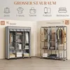 Stoffkleiderschrank mit 2 Kleiderstangen und 8 Produktbild-Vorschau 6