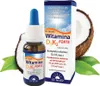A bottle of Dr. Jacob's Vitamin D3+K2 FORTE drops with a coconut and leaves in the background. Produktbild-Vorschau