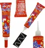 A collage of images showing a tube of magic glue with an applicator, and a separate tube of the same glue. Podgląd zdjęcia produktu