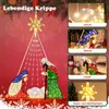 COSTWAY Crèche de Noël 180cm, crèche de Noël avec 240 LED Voir les images du produit 5