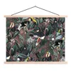 MuchoWow® Textilposter Blumen - Tukan - Blätter 120x90 cm Produktbild-Vorschau 1