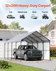 SucceBuy 12' x 20' kovový přístřešek pro auto, robustní Náhled obrázku produktu 2