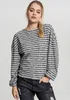 Urban Classics Ladies Oversize Stripe Pullover black/white Náhled obrázku produktu 1