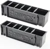 Two black plastic tool holders with multiple compartments, each featuring the 'QBRICK SYSTEM' logo. Produktbild-Vorschau
