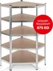Rohový regál EASYmaxx s 5 nosnými dřevěnými policemi - 40 x Náhled obrázku produktu 1