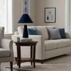 Lampada da tavolo Relaxdays, paralume in velluto e base in Anteprima dell’immagine prodotto 2