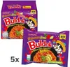Two packages of Samyang Buldak Habanero Lime Hot Chicken Flavor Ramen are shown, with one package partially obscuring the other. A "5x" graphic is present in the lower left corner. Podgląd zdjęcia produktu