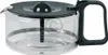 A glass coffee pot with a black lid and handle. Produktbild-Vorschau