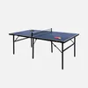 A blue table tennis table with two paddles and three balls, set against a white background. Produktbild-Vorschau