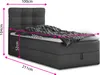 Boxspringbett Best Mini mit Bettkasten und Matratzentopper Produktbild-Vorschau 4