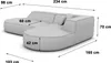 Kunstleder L-Form Lounge Sofa Liberia Weiß Rechts Produktbild-Vorschau 6