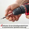 A hand is holding a drill bit and a drill chuck. Produktbild-Vorschau