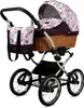 A classic 2-in-1 baby stroller with a bassinet and a matching bag, set against a white background. Anteprima dell’immagine prodotto