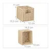 Relaxdays Wandregal Walnuss im 4er Set, Regalsystem, je 4 Produktbild-Vorschau 8