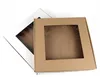 25x20x5 cm Box mit Fenster quadratisch - Eco braun - 5er Produktbild-Vorschau 2