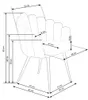 Halmar Essensstuhl K410 - dunkelgrau / schwarz Produktbild-Vorschau 7