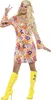 70er Hippie Kostüm Kleid Karneval Faschingskostüm Größe: XL Produktbild-Vorschau 2