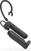 A black Bluetooth headset and its charging station are shown against a white background. Produktbild-Vorschau