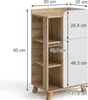 A side view of a cabinet with dimensions indicated by measurement lines and text. Náhled obrázku produktu