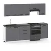 ULWEHOME | Küchenzeile 240 cm Anthrazit, Küchenmöbel-Set Produktbild-Vorschau 2