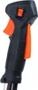 A close-up view of a black and orange handle with an orange switch. Produktbild-Vorschau