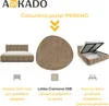 Čalouněná postel 180x200 - Béžová - Úložný prostor a rošt - Náhled obrázku produktu 2