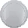 A top-down view of a white plastic lid. Produktbild-Vorschau