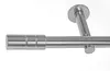 Gardinenstange mit Wandhalterung I Metall Edelstahl Look Produktbild-Vorschau 1