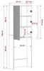 vidaXL Toilettenschrank ARNHEM Schwarz 66 x 25,5 x 190 cm Produktbild-Vorschau 8