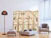 A room scene with a folding screen, armchair, coffee table, and floor lamp. Podgląd zdjęcia produktu
